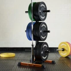 Mirafit Olympic Weight Tree With Bar Stand -Fitness Promotion Store mirafit bumper plates on mirafit olympic weight tree