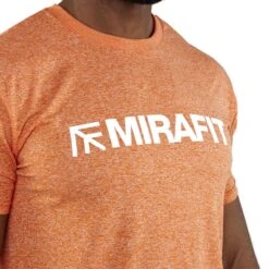 Mirafit Orange Active Fit Gym T-Shirt -Fitness Promotion Store mirafit orange active fit gym shirt chest