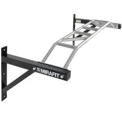 Mirafit Multi Grip Wall Mounted Pull Up Bar -Fitness Promotion Store mirafit silver multi grip pull up bar 1