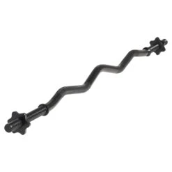 Mirafit Standard 1" Spinlock EZ Curl Bar - Black