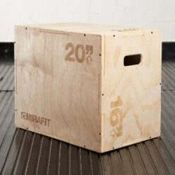 Mirafit 3in1 Wooden Plyo Jump Box - 24" X 20" X 16" -Fitness Promotion Store mirafit wooden plyo box 24x20x16 on mats 1