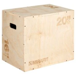 Mirafit 3in1 Wooden Plyo Jump Box - 24" X 20" X 16"
