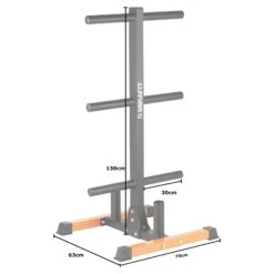 Mirafit Olympic Weight Tree With Bar Stand -Fitness Promotion Store orange mirafit olympic weight plate tree and bar stand measurements