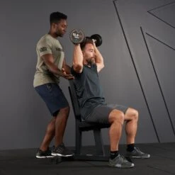 Mirafit Seated Utility Bench 13 Mirafit Seated Utility Bench -Fitness Promotion Store spotting shoulder press on Mirafit Utility Bench 1