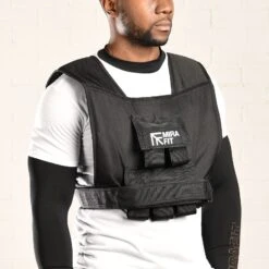 Mirafit Adjustable Weighted Vest -Fitness Promotion Store wearing mirafit 10kg adjustable weighted vest